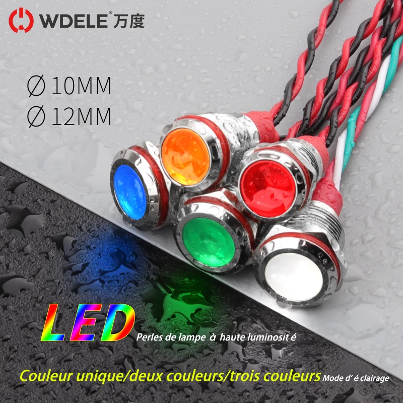 Voyant lumineux à grande ouverture série WD10/12L