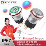 Interrupteur à bouton-poussoir en métal série WD-A
