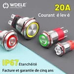 Bouton-poussoir métallique à courant élevé série WD-D