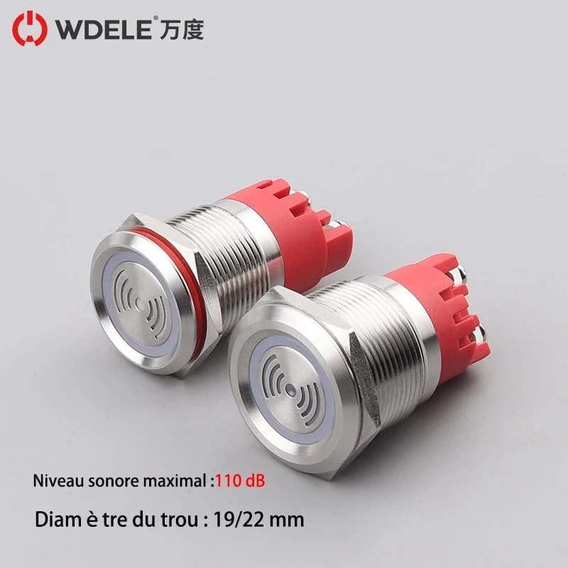 Buzzer métallique série WD19/22F