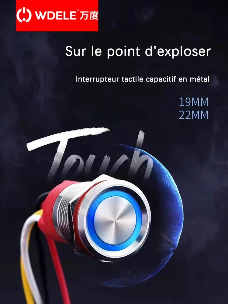 Interrupteur à bouton-poussoir tactile en métal série WD-T